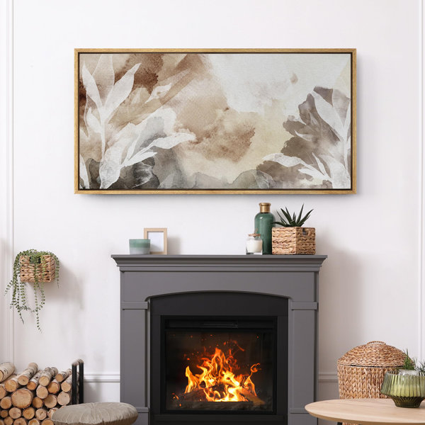 IDEA4WALL Whispers Of Nature Abstract Watercolor Botanical Decor Modern ...